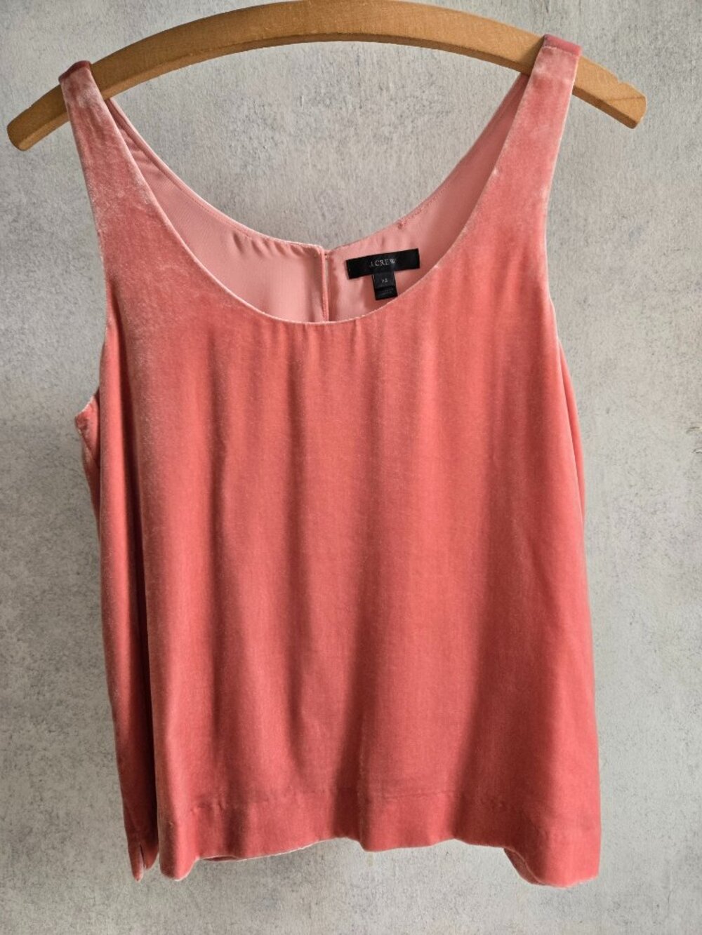 J. Crew Dusty Rose Velvet Tank Top XS